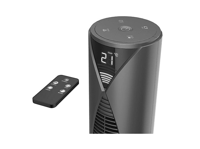 Ventilador de torre - Hama 00176595, 45 W, 3 velocidades, Negro