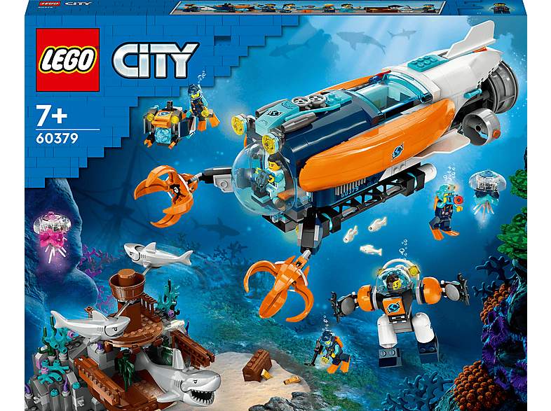 Juego de construcción - LEGO Set de juguetes de construcción LEGO® City 60379 Submarino de Exploración Profundidades (842 piezas)
