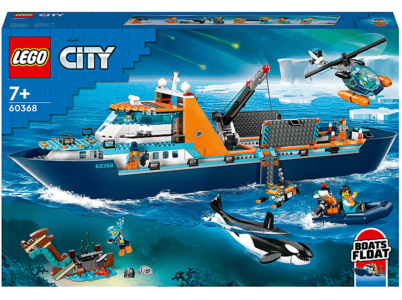 Juego de construcción - LEGO Set de juguetes de construcción LEGO® City 60368 Exploradores del Ártico: Barco (815 piezas), edad recomendada: 7 año(s)
