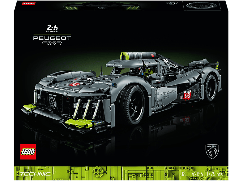 Juego de construcción - LEGO Kit de construcción LEGO® Technic 42156 PEUGEOT 9X8 24H Le Mans Hybrid Hypercar (1775 piezas)