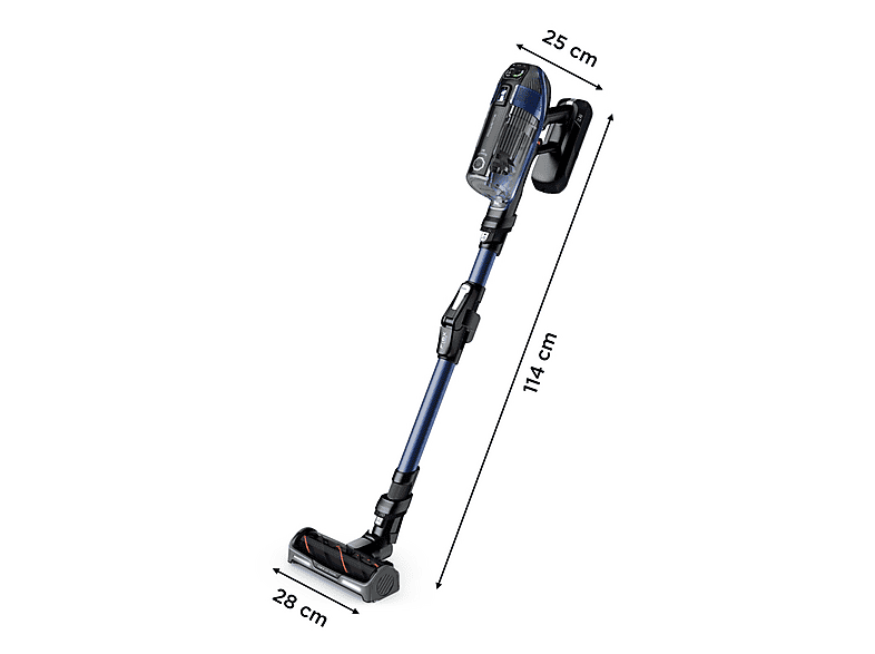 Aspirador escoba - Rowenta RH99C0WO, 480 W, Potencia de succión 200 AirWatt, Depósito 0,9 l, Autonomía 70 min, Negro