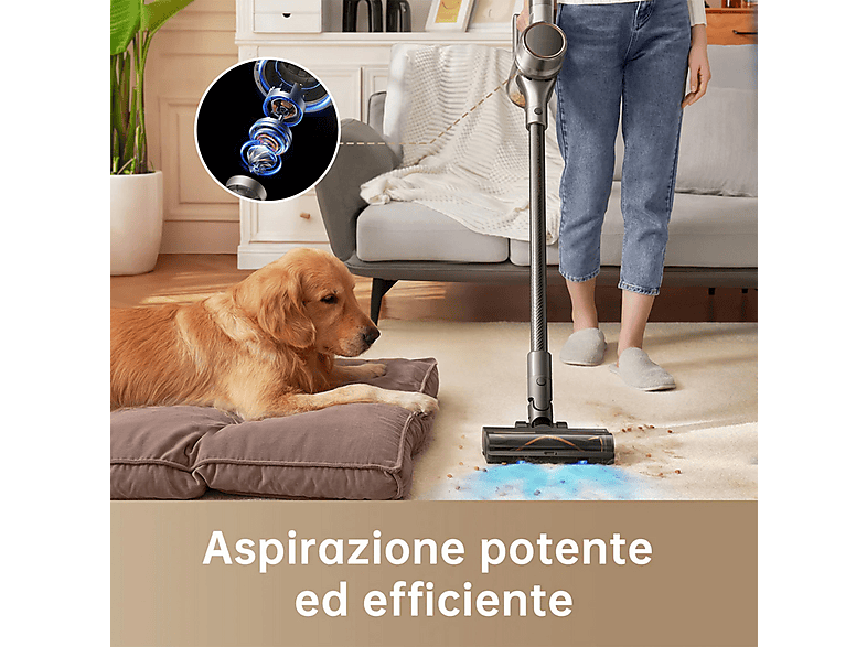 Aspirador escoba - Dreame R20 CORDLESS STICK VACUUM, 570 W, Potencia de succión 190 W, Depósito 0,6 l, Autonomía 90 min, Negro