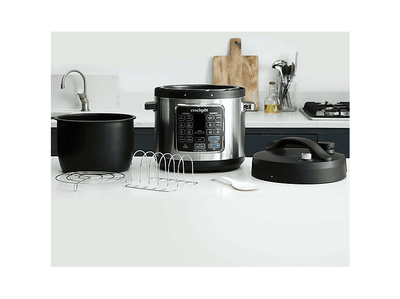 Ollas multi-cocción - Crockpot CSC062X, 1400 W, 5,6 l, Negro, Acero inoxidable