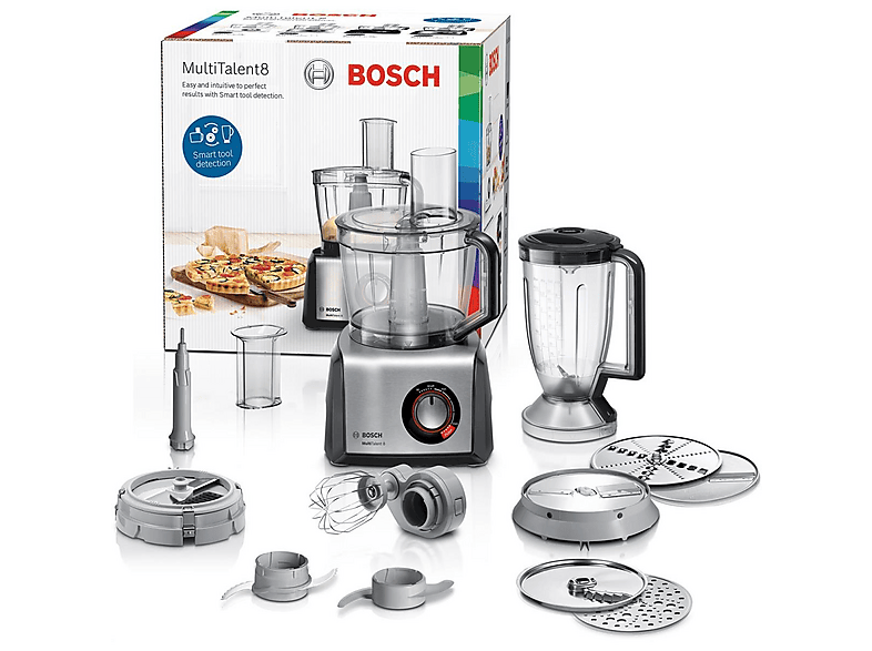 Robot de cocina - Bosch MC812M865, 1250 W, 3,9 l, Inox