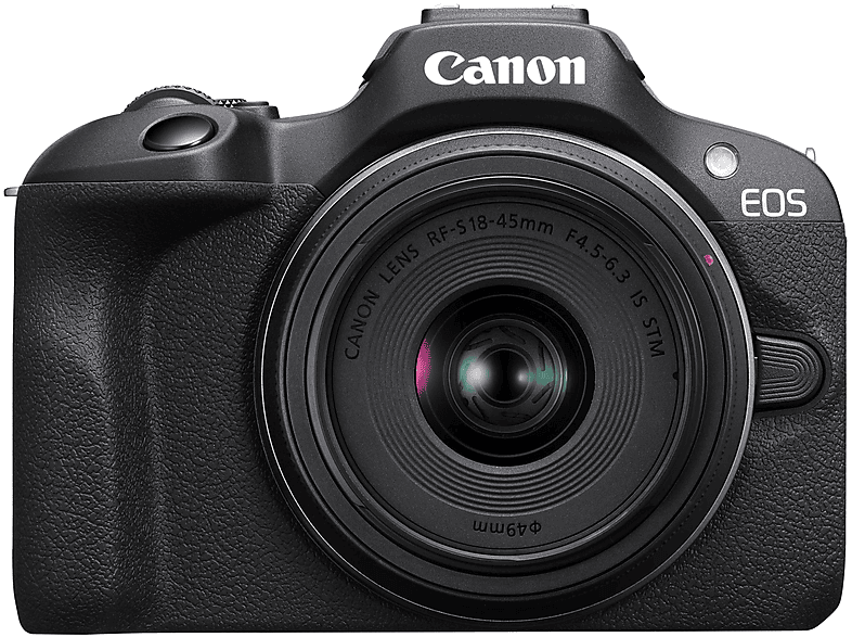 Cámara EVIL - Canon EOS R100/RF-S 18-45MMIS STM, 25,8 megapixel, CMOS, 4K 3840p, Negro