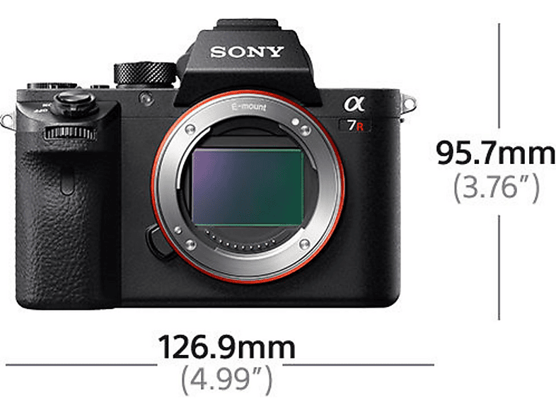 Cámara EVIL - Sony A7RM2/4K/B, 43,6 megapixel, Exmor R CMOS, 4K 3840p, Negro