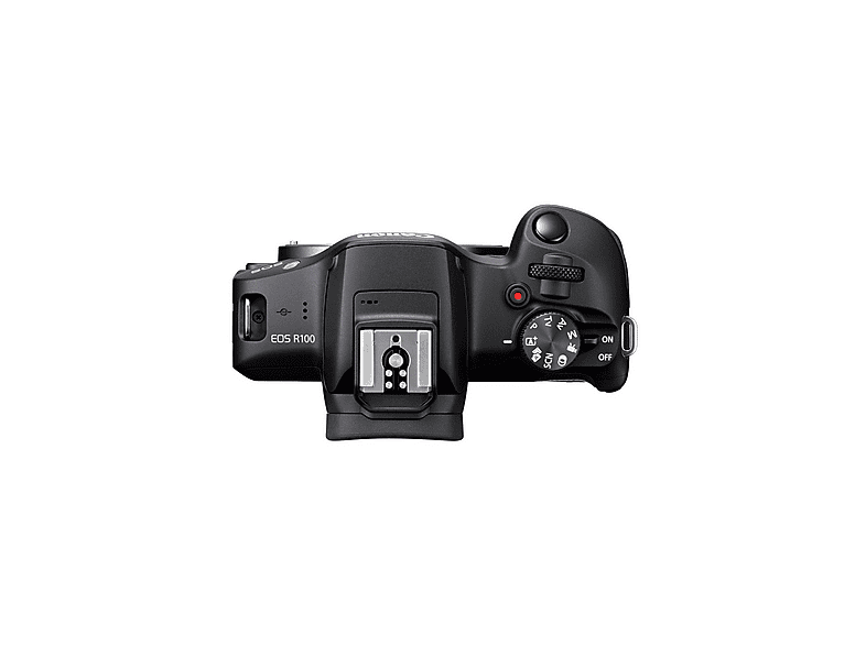 Cámara EVIL - Canon EOS R100/RF-S 18-45MMIS STM + RF-S 55-210MMF5-7.1, 24,1 megapixel, CMOS, 4K 3840p, Negro