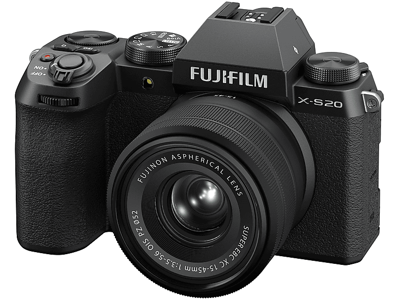 Cámara EVIL - Fujifilm X-S20 Kit XC, 26,1 megapixel, X-Trans CMOS, 1920 x 1080 píxeles, 2048 x 1080 píxeles, 3840 x 2160 píxeles, 4096 x 2160 píxeles
