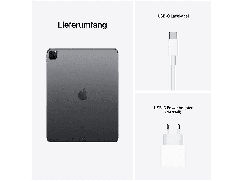 Tablet - Apple iPad Pro, 512 GB, Gris, 12,9 ", 8 GB RAM, Apple M, M1, Tablet iPadOS