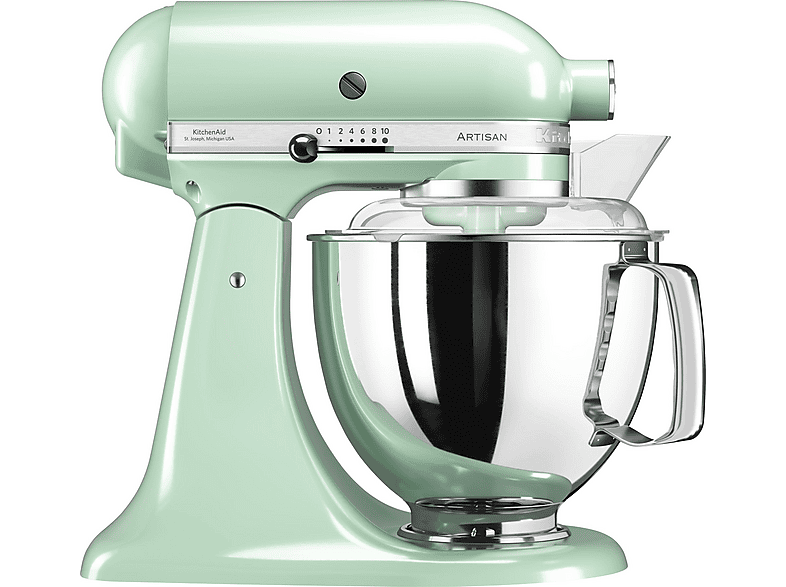 Robot de cocina - KitchenAid 5KSM175PSEPT, 300 W, 4,8 l, pistacho
