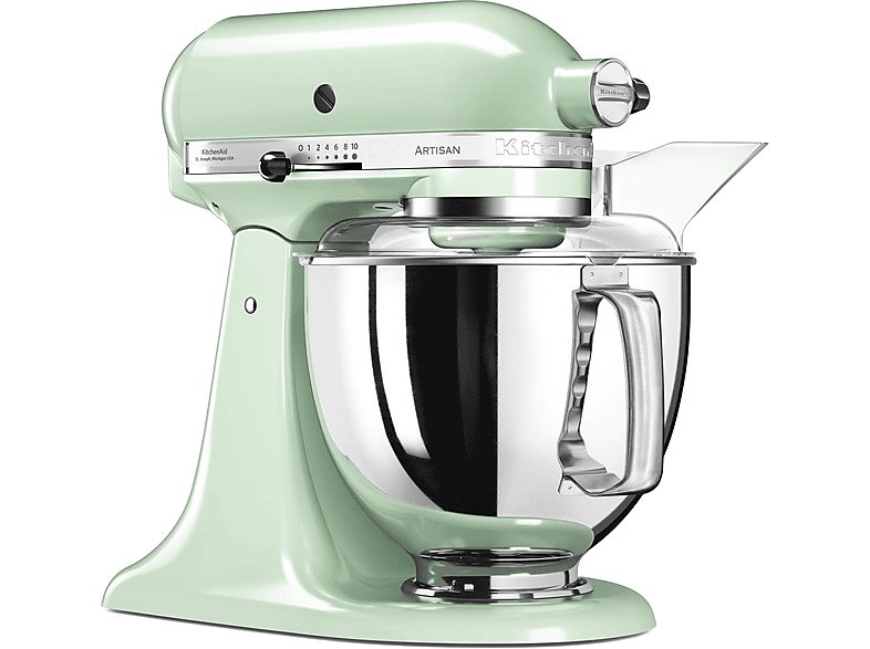 Robot de cocina - KitchenAid 5KSM175PSEPT, 300 W, 4,8 l, pistacho