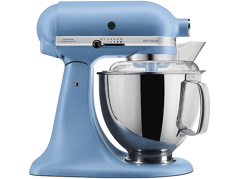 Robot de cocina - KitchenAid 5KSM175PSEVB, 300 W, 4,8 l, Azul