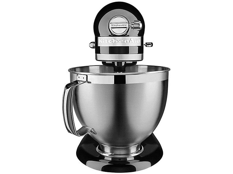 Robot amasador - KitchenAid 5KSM185PSEOB, 300 W, 4,8 l, Negro