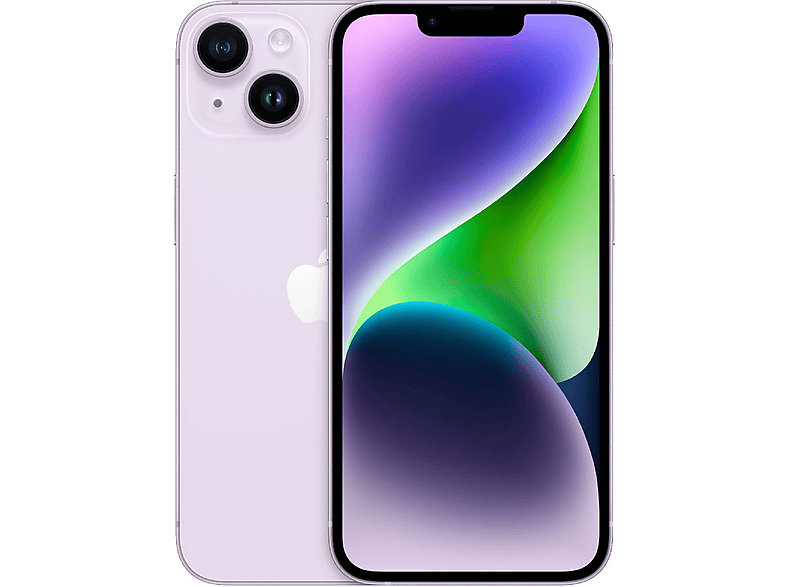 Smartphone - Apple iPhone 14, Púrpura, Móvil iOS, 128 GB, 6 GB RAM, 6,1 " OLED, Ceramic Shield, Recubrimiento oleofóbico, Anti-huellas, Apple, A15