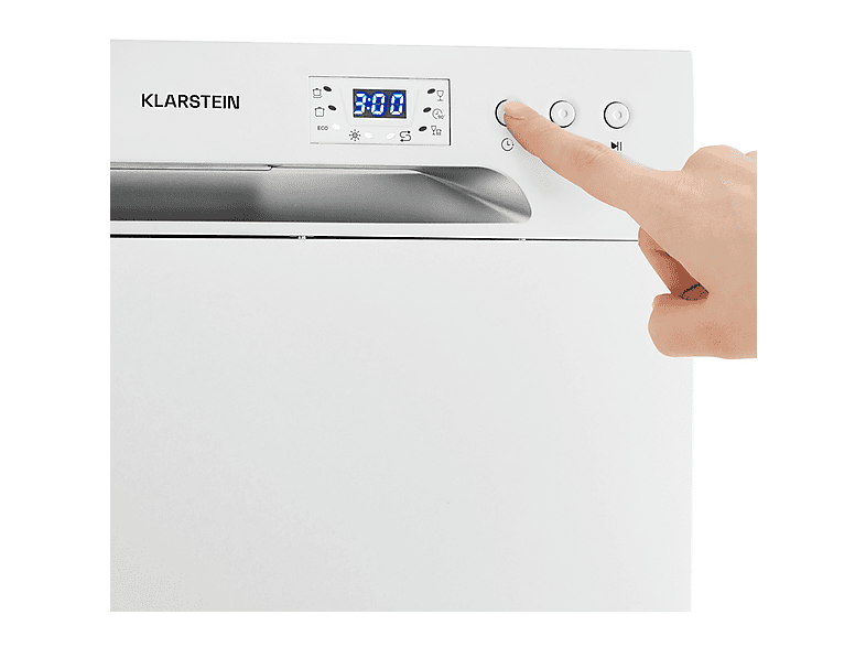 Lavavajillas compacto - Klarstein Havasia UV 6, 6 programas, 55 cm, Plata Metálica