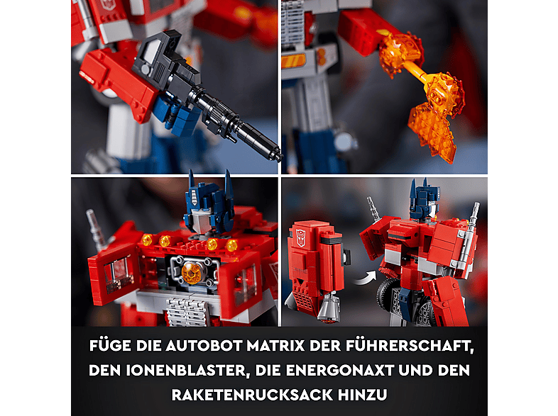 Juego de construcción - LEGO Icons 10302 Optimus Prime Transformers, edad recomendada: 18 año(s), 1508 piezas