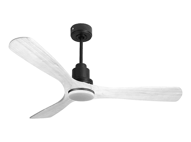 Ventilador de techo - Purline NusaD132C04LED64642, 18 W, 6 velocidades, Negro