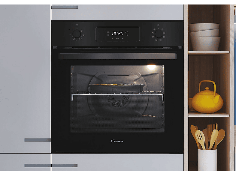 Horno - Candy FIDCP N625 L, Integrable, Hidrolítica, 65 l, 59,5 cm, Negro