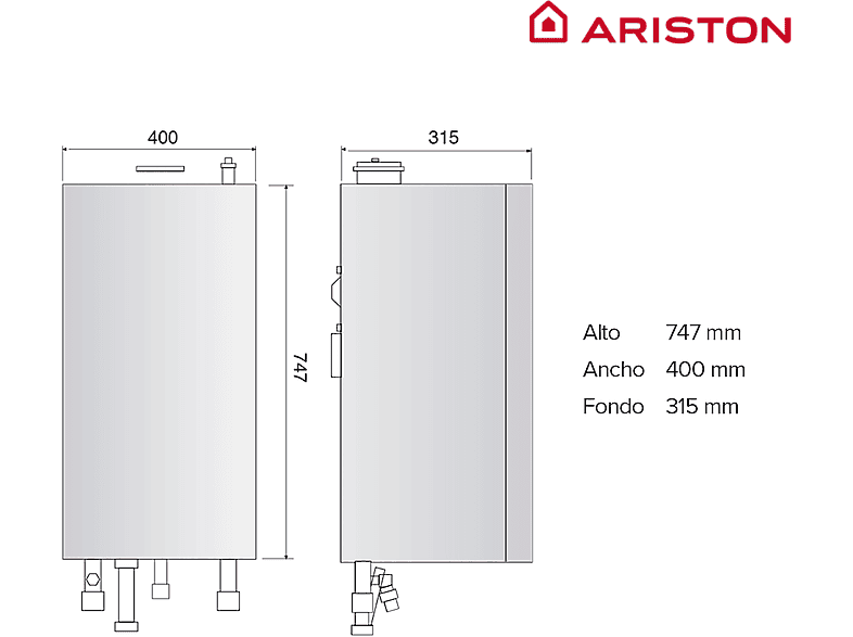 Caldera de condensación - Ariston HS PREMIUM 30 (caldera + acc), Blanco