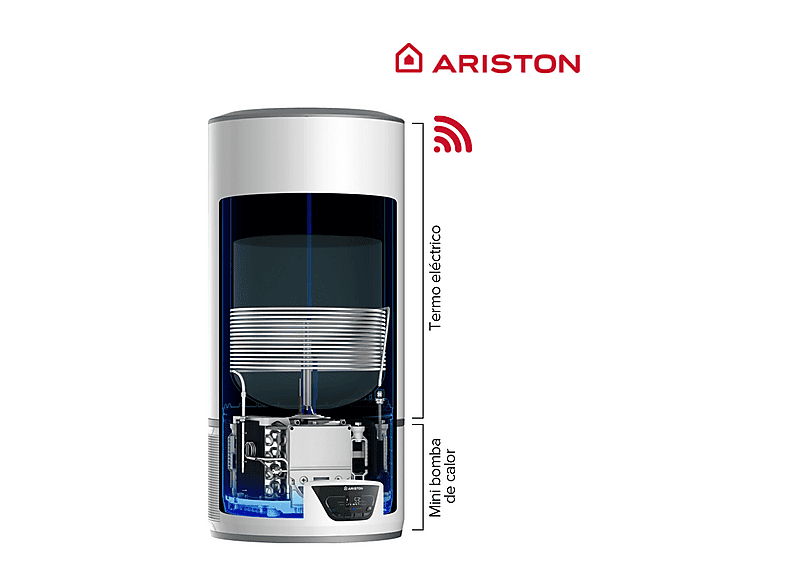 Termo Híbrido - Ariston LYDOS HYBRID WIFI 100L + BANDEJA CONDENSADOS, Gris