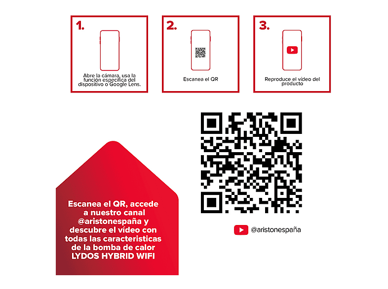 Termo Híbrido - Ariston LYDOS HYBRID WIFI 100L + BANDEJA CONDENSADOS, Gris