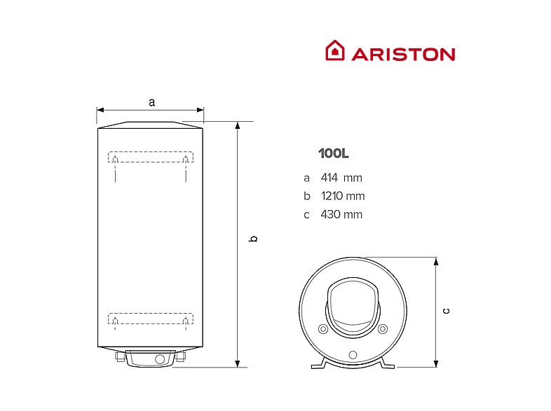 Termo Eléctrico - Ariston FLECK BON 100, 100 l, Blanco