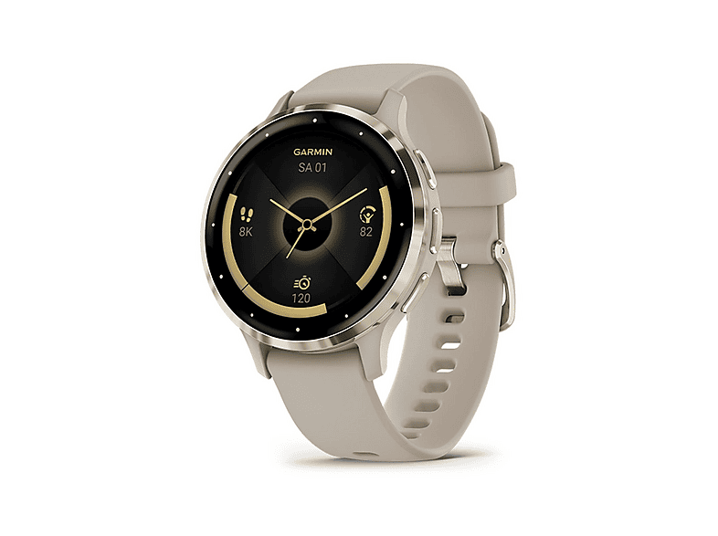 Smartwatch - Garmin VENU 3S, FRENCH GRAY AND SOFT GOLD, WW, 18 mm