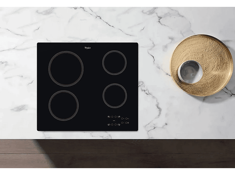 Placa de inducción - Whirlpool AKT 801/NE, 4 zonas, 580 mm, Negro