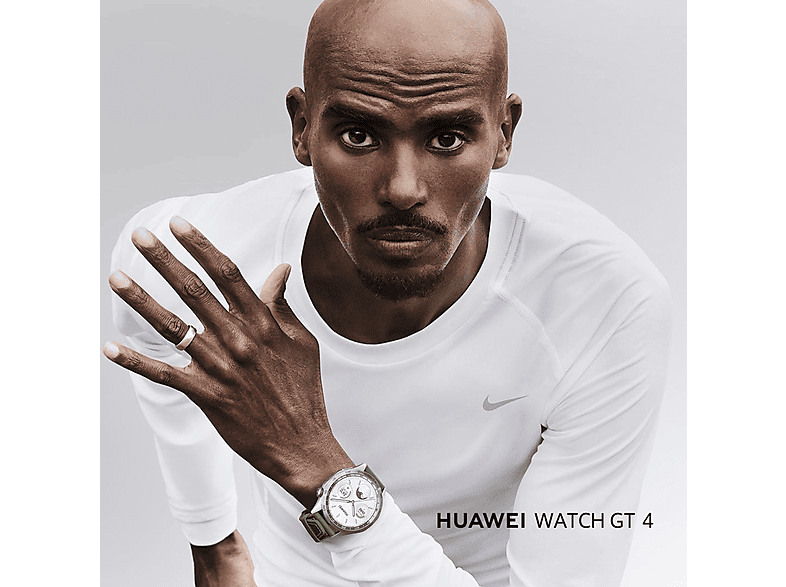 Smartwatch - Huawei WATCH GT4 46MM ELITE SILVER, 140-210mm, Acero inoxidable, Gris