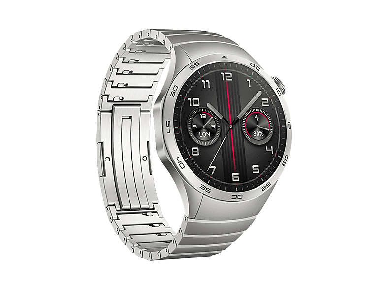 Smartwatch - Huawei WATCH GT4 46MM ELITE SILVER, 140-210mm, Acero inoxidable, Gris