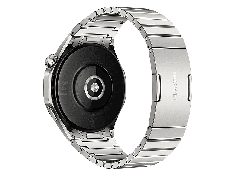 Smartwatch - Huawei WATCH GT4 46MM ELITE SILVER, 140-210mm, Acero inoxidable, Gris