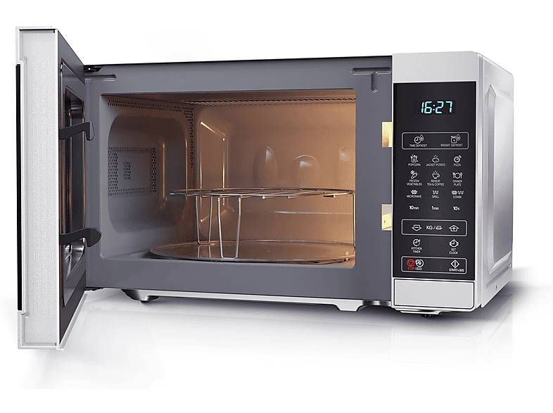 Microondas libre instalación - Sharp YC-MG02ES, 800 W, 11 potencia, 20 l, Inox