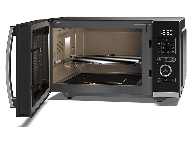Microondas libre instalación - Sharp YC-QG234AE-B, 900 W, 10 potencia, 23 l, Inox