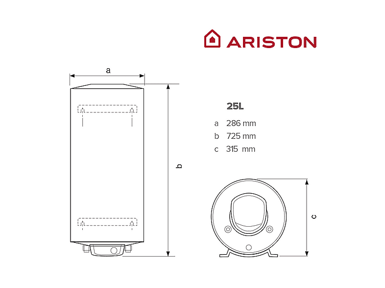 Termo Eléctrico - Ariston FLECK BON 25, 25 l, Blanco