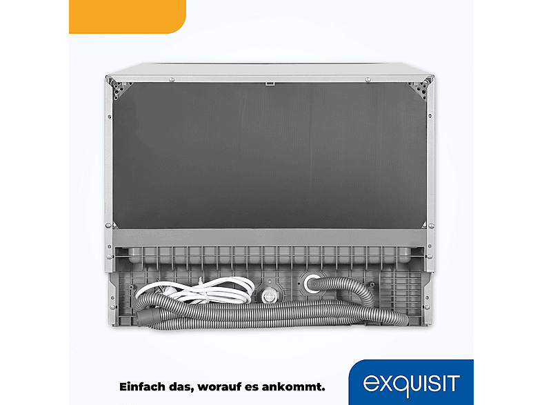 Lavavajillas compacto - Exquisit GSP206-030D, 7 programas, 55 cm, Silver