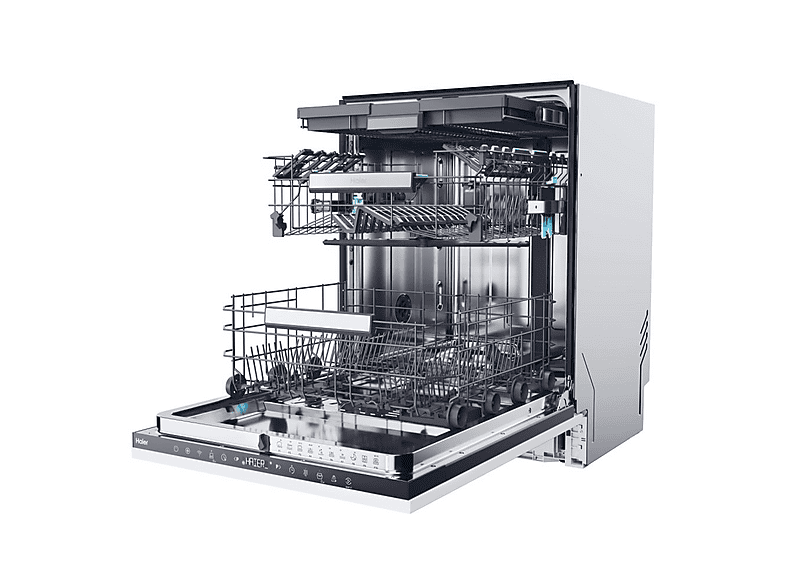 Lavavajillas - Haier XI 6B0S3FSB, 16 servicios, 10 programas, 597 mm, No aplicable
