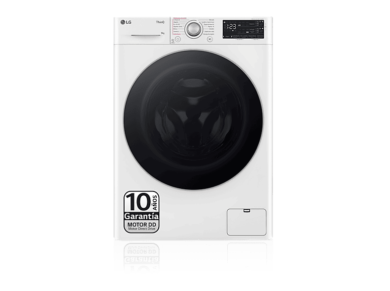 Lavadora carga frontal - LG F4WR5509A1W, 9 kg, 1400 rpm, Blanco