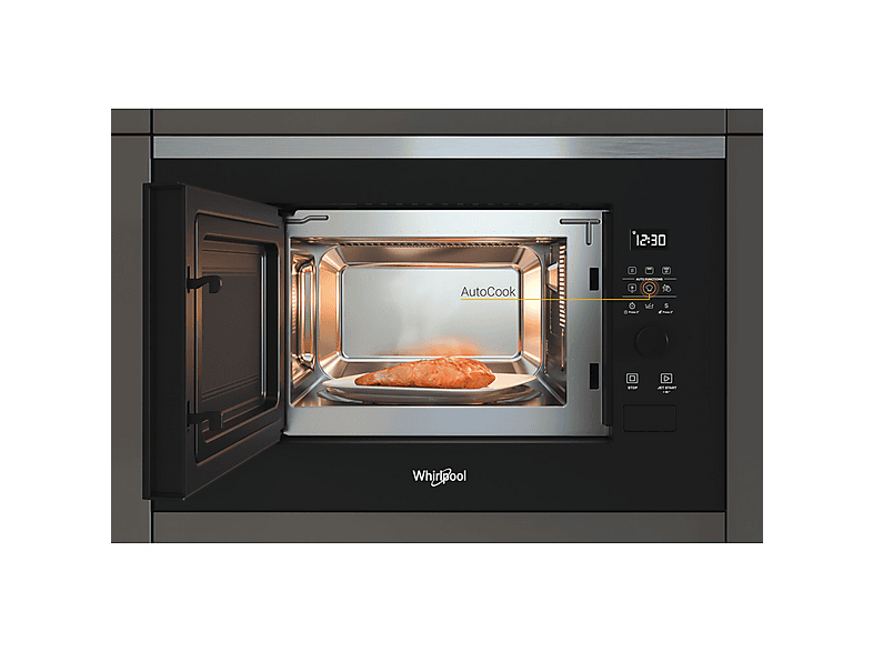 Microondas integrable - Whirlpool WMF200G, 1000 W, 20 l, Negro