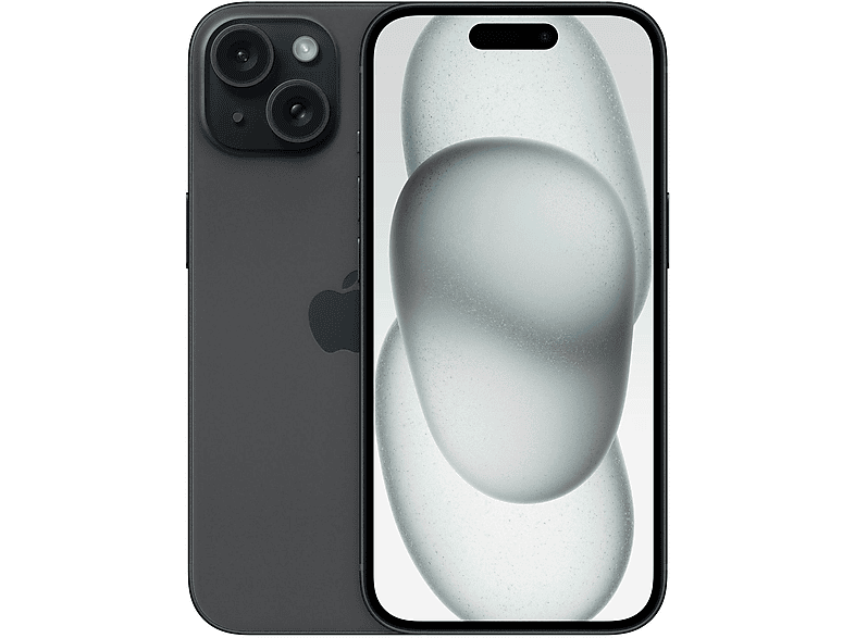 Smartphone - Apple iPhone 15, Black, Móvil iOS, 128 GB, 6 GB RAM, 6,1 " Super Retina XDR, Ceramic Shield, Recubrimiento oleofóbico, Anti-huellas