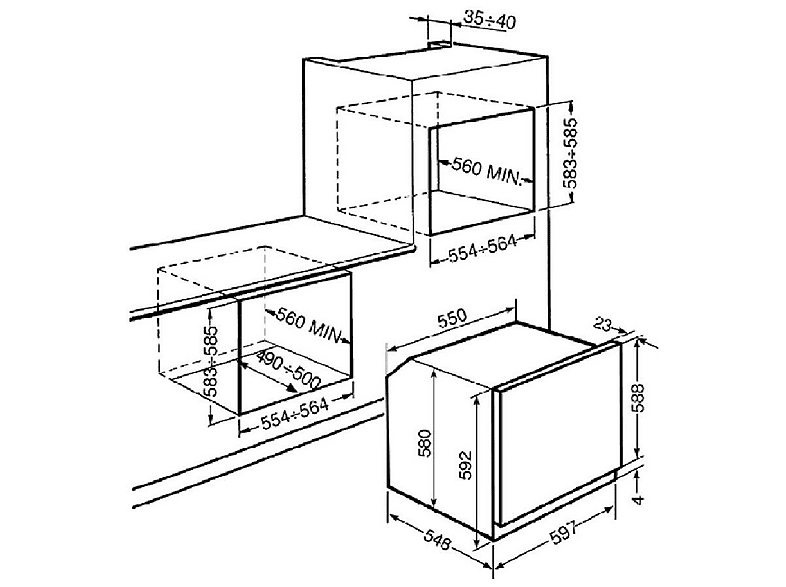 Horno - Smeg SF6381X, Multifunción, Esmalte fácil de limpiar, 72 l, 59.7 cm, Inox antihuellas