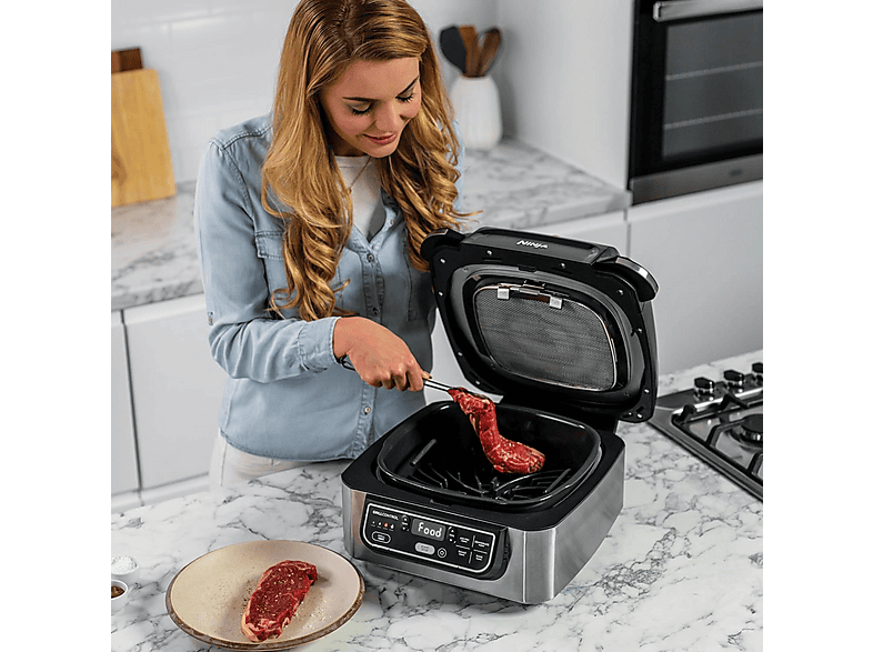 Freidora de aire - Ninja AG301EU PARRILLA INT FREI AIRE 5EN1, 1760 W, 3,8 l, Negro