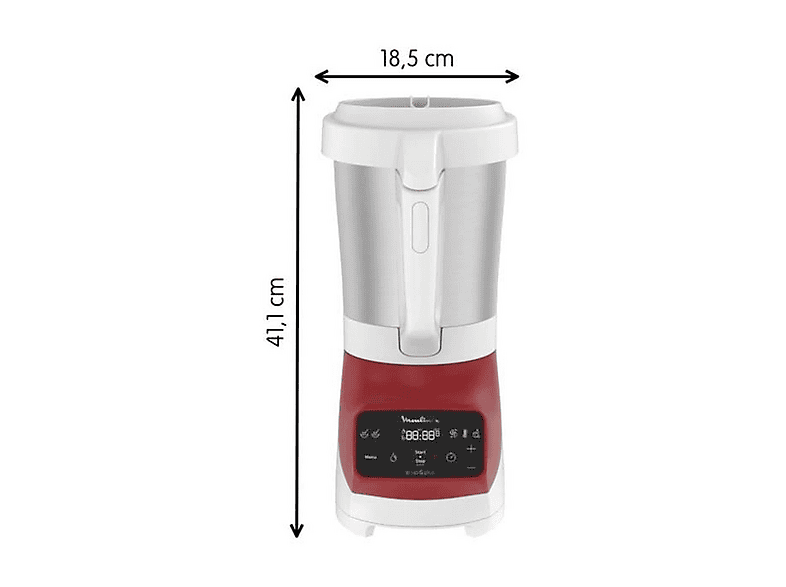 Batidora de vaso - Moulinex LM924500, 1100 W, 5000 ml, Blanco