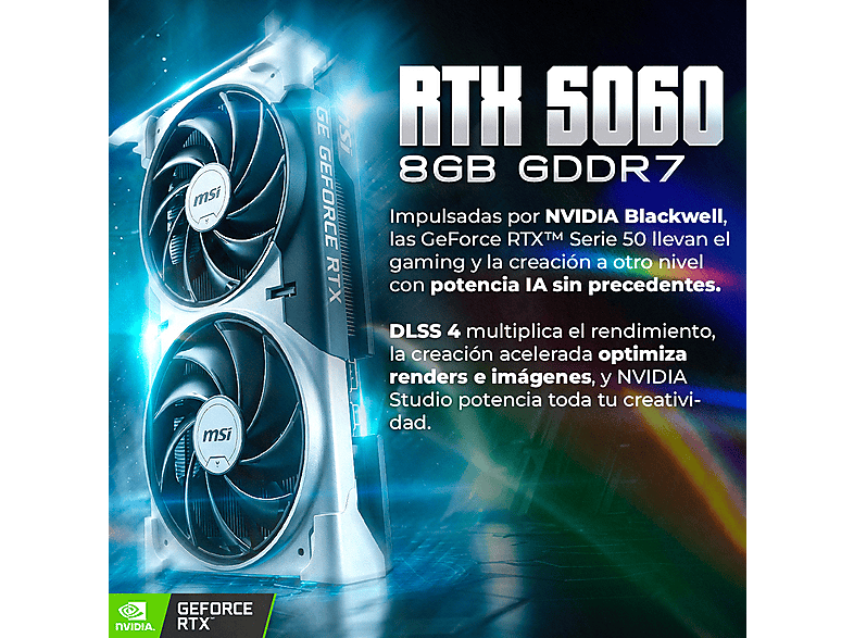 PC Gaming - PC Racing INTEL I7 ORDENADOR SOBREMESA, Intel® Core™ i7 13700F, 32 GB RAM, 1 TB SSD, GeForce RTX™ 5060, Windows 11 Pro, Blanco