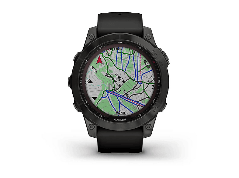 Smartwatch - Garmin FENIX 7 SAPPHIRE CARBON GRAY., Polímero, Negro
