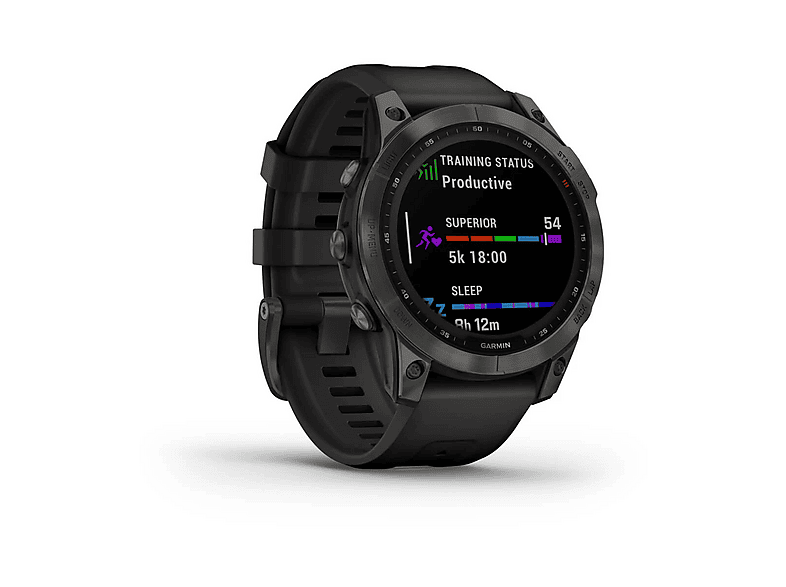 Smartwatch - Garmin FENIX 7 SAPPHIRE CARBON GRAY., Polímero, Negro