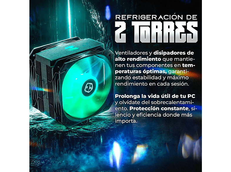 PC Gaming - PC Racing INTEL I7 ORDENADOR SOBREMESA, Intel® Core™ i7 12700F, 32 GB RAM, 2 TB SSD, Radeon™ RX 9060 XT, Windows 11 Pro, Negro