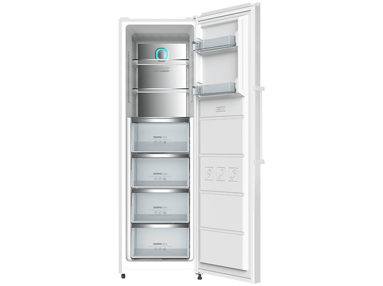 Congelador vertical - Honest HCV185W, No-Frost, Metal Cooling, A+++ (D), 185 cm, Blanco