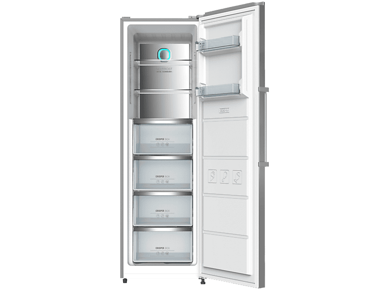 Congelador vertical - Honest HCV185IN, No-Frost, Metal Cooling, A+++ (D), 185 cm, Inoxidable