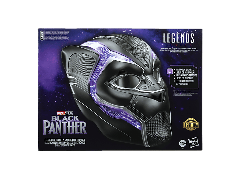 Figura - Black Panther Marvel Legends Series - Black Panther - Casco electrónico para juego de rol, 2 año(s), Plastic