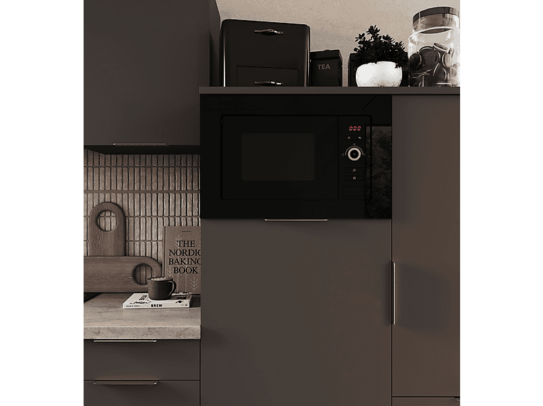 Microondas integrable - Respekta Jana, 800 W, 5 potencia, Negro